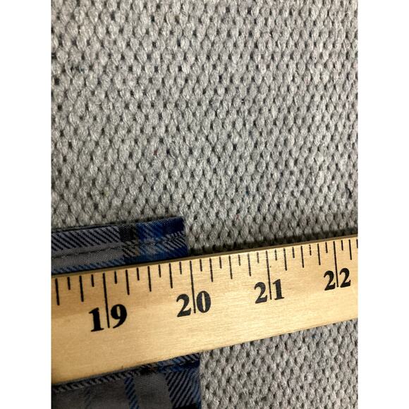 OP Ocean Pacific Board Shorts Mens 40 Gray/Blue Plaid Cargo Beach Casual - Picture 9 of 14